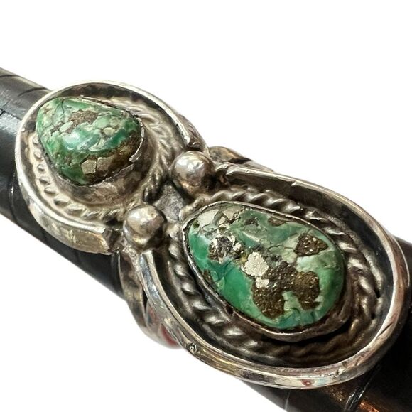 Vintage Navajo Sterling Silver Ring with Rare Royston Turquoise – Size 5.5 - Picture 2 of 7